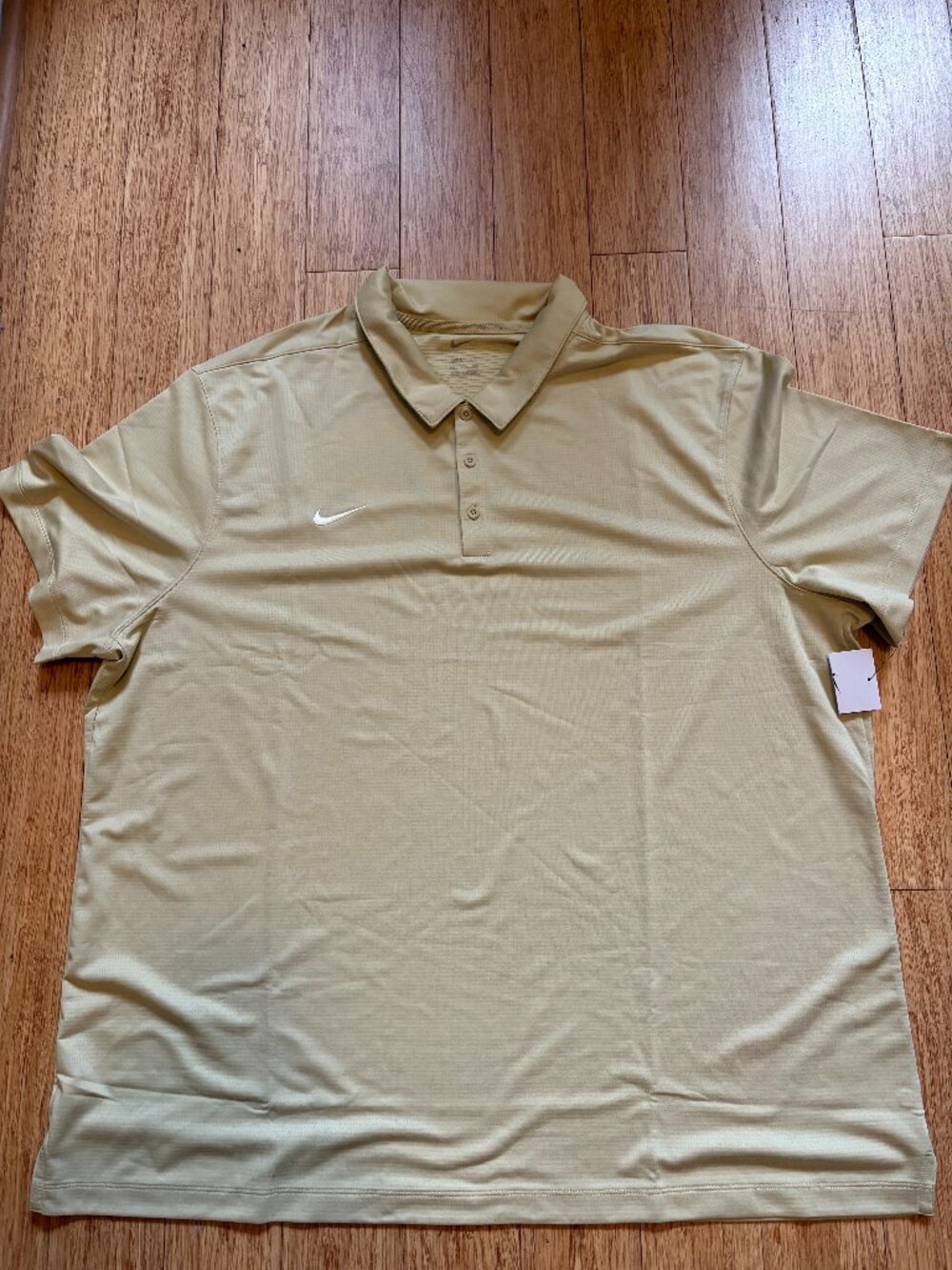 NWT Nike Dry Fit cream yellow Polo Shirt Dri-FIT Men's Size 3XL Performance